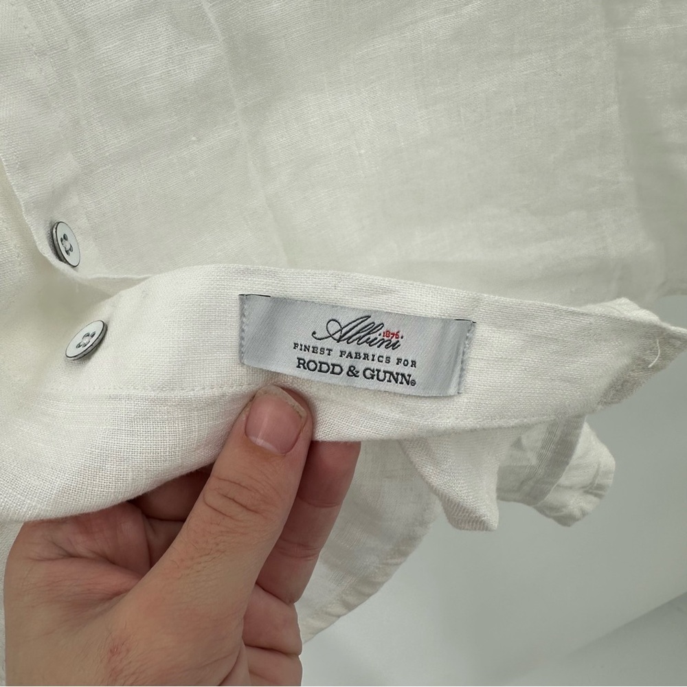 RODD & GUNN Sports Fit Italian Fabric 100% Linen White Button Up Size 3XL - Picture 5 of 7